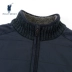 Polo thể thao đầu xuân cổ áo vest cộng với nhung áo rắn màu nam giản dị rộng kích thước lớn đan áo dày Dệt kim Vest