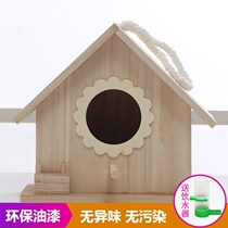 Home white bird creative balcony diy handmade material Birds Nest hibiscus bird house peony parrot anti-rollover