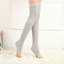 Summer air-conditioned room over knee calf knee pads ankle Gray long sock cover warm summer women non-slip
