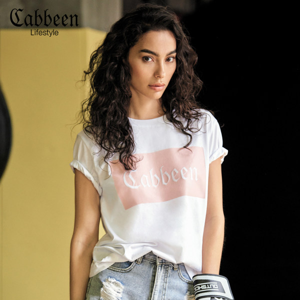 Cabbeen 卡宾 18夏季新款 纯棉 字母印花 女式短袖T恤 天猫优惠券折￥109包邮（￥159-50）多色可选