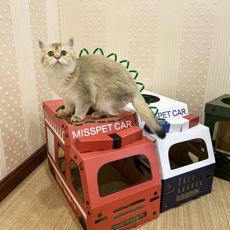 MISSPET car cat scratching board nest corrugated paper hollow carton cat nest cat cat toy cat police car fire truck