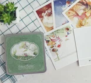 B51 Korea indigo Mini Postcard Tin Box (15 pieces) Alice