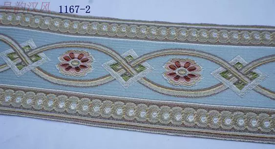 12 cm rộng và mật độ cao máy tính jacquard ren rèm hoa tươi Đệm Hanfu phụ kiện trang trí cửa trượt - Phụ kiện rèm cửa