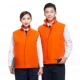 Холщовый тонкий светоотражающий жилет из хлопка (оранжевый)