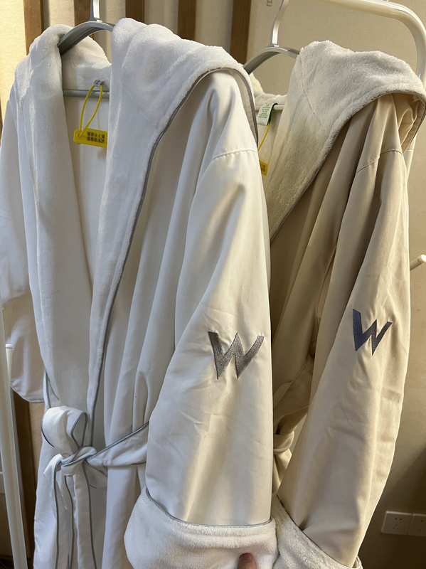 W Hotel Bathrobe Long Style Marriott Hotel Men's and Women's Couple's Nightgown Five-Star Hotel Bathrobe