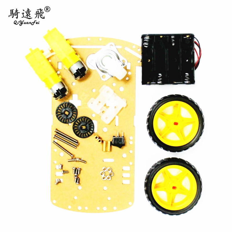 智能小车底盘/寻迹小车/机器人小车底盘/测速/送电池 2WD小车 DIY