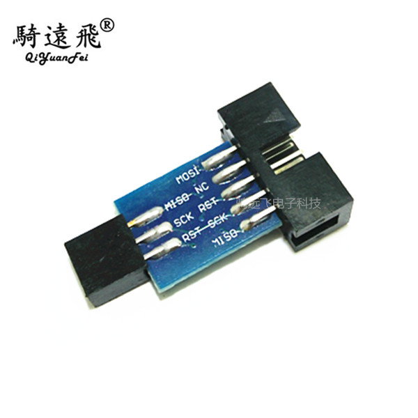 AVRISP USBasp STK500 10PIN to 6PIN adapter board 10 feet to 6 feet standard