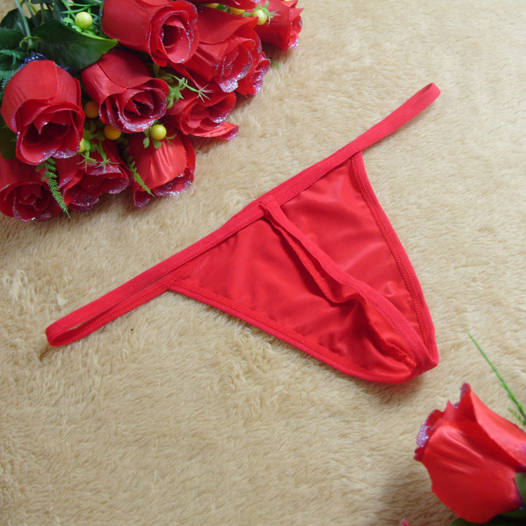 Sexy dễ thương đơn giản eo thấp phía trước lồi thong siêu nhỏ mini mỏng đai nam đồ lót T quần sịp nam cao cấp