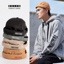Spring and summer hat Mens fashion dome hip hop Yuppie melon skin hat cornice-free hat Crimped personality landlord hat Street leisure