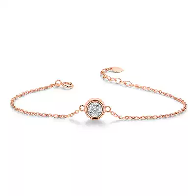 Diamond bracelet female 18K rose gold Diamond bubble bracelet Color gold Fashion jewelry gift bracelet jewelry