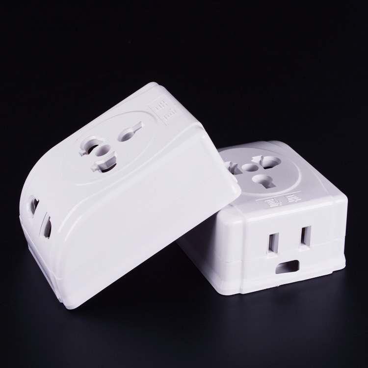 Pure copper two-pole three-pole jack high-power seven-hole inclined three-sided socket high-grade square power three-sided socket