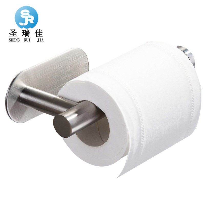 Shengruijia punch-free tissue holder 304 stainless steel toilet paper holder bathroom vertical toilet powder room roll toilet paper holder