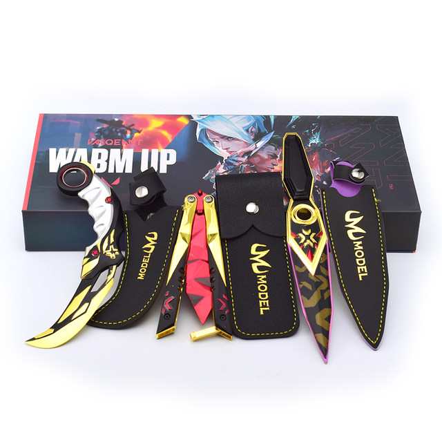 Valorant Peripheral Championship Kunai Claw Butterfly Knife Metal Weapon Model Alloy Toy Figure Set