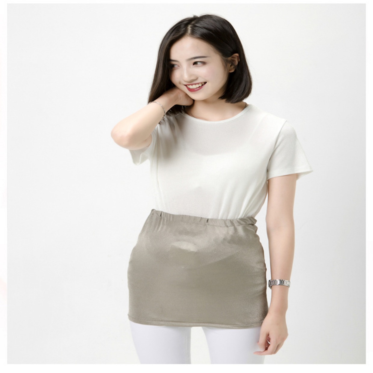 Bộ đồ bảo hộ chống phóng xạ cho bà bầu tạp dề chính hãng đeo sợi bạc 360 độ hai lớp tạp dề bốn mùa đi làm. áo chống bức xạ nano bạc cho bà bầu