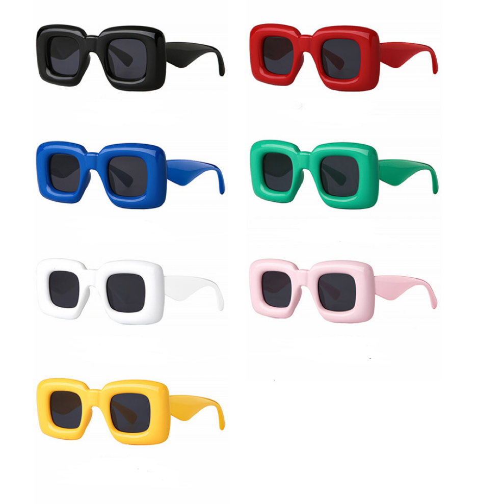 momobobi new personality big frame glasses European and American fashion box sunglasses trend candy color styling glasses tide-Taobao