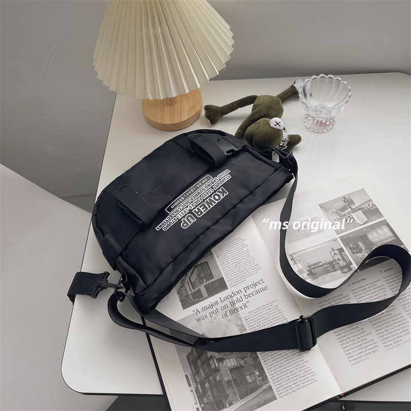 ins day department original juku dark black wind oxford textile bag women 2022 new fashion big capacity tooling students skew cross