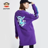 Длинная модная толстовка, трендовый лонгслив для отдыха, платье, США, средней длины, свободный крой