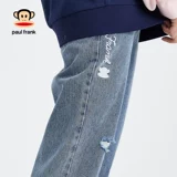 Джинсы, приталенные трендовые штаны, США, по фигуре, свободный прямой крой