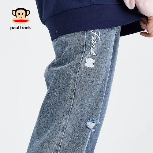 Джинсы, приталенные трендовые штаны, США, по фигуре, свободный прямой крой