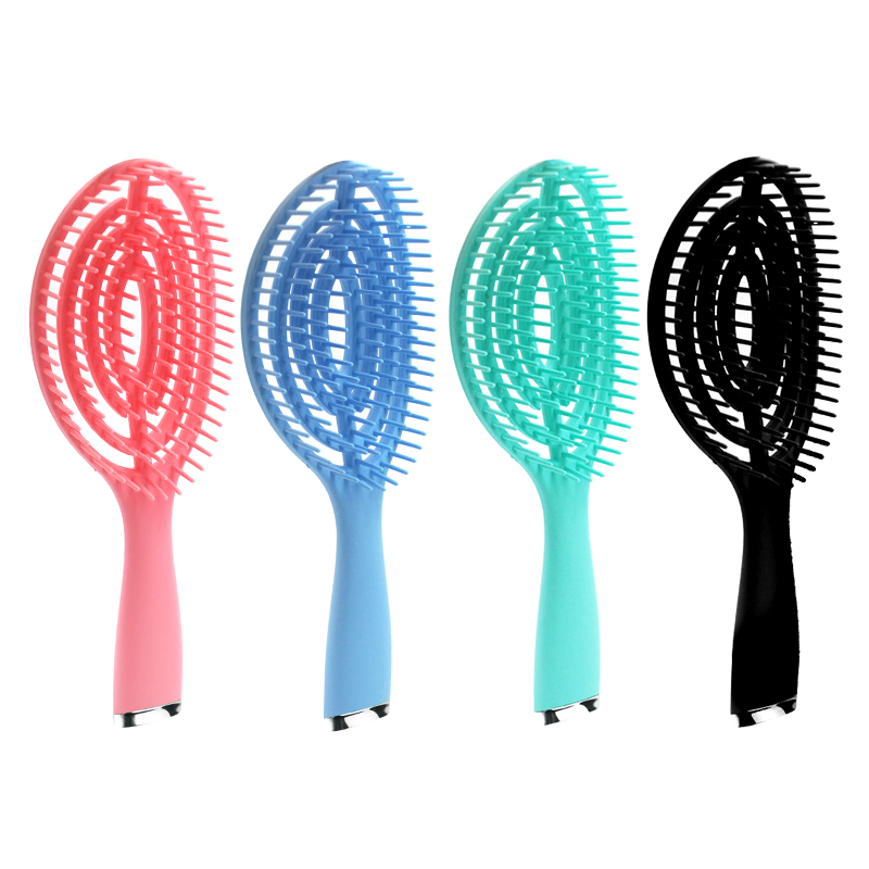 Net Red Blasting Elastic Lacquer Bent Comb Mosquito Repellent type Back shape Large bend comb Men and women Massage comb hollowed round arched comb