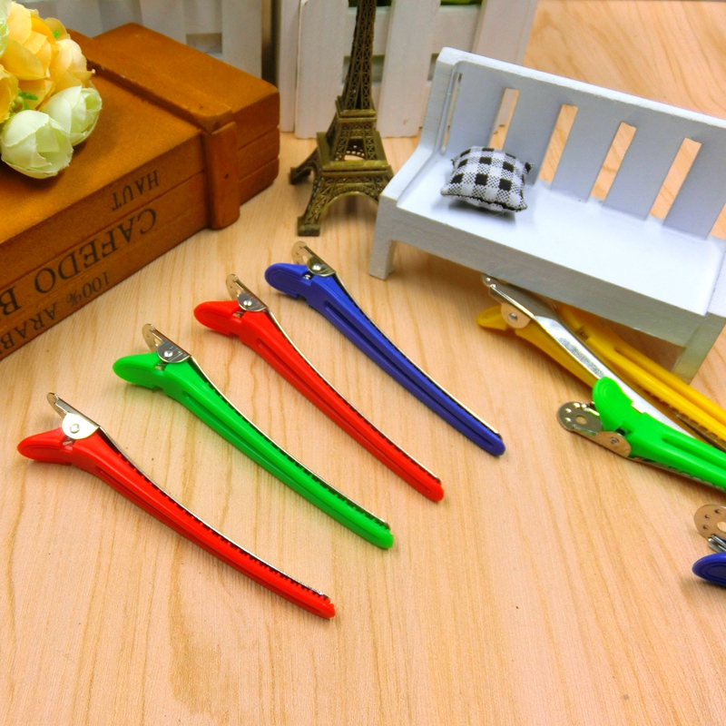 Duckbill clip plate hair clip professional hair clip barber shop long mouth clip crocodile clip hairdressing partition clip