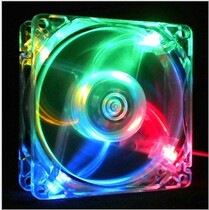 Four-color LED light 12025 case fan 12CM case cooling fan mute blue light red light