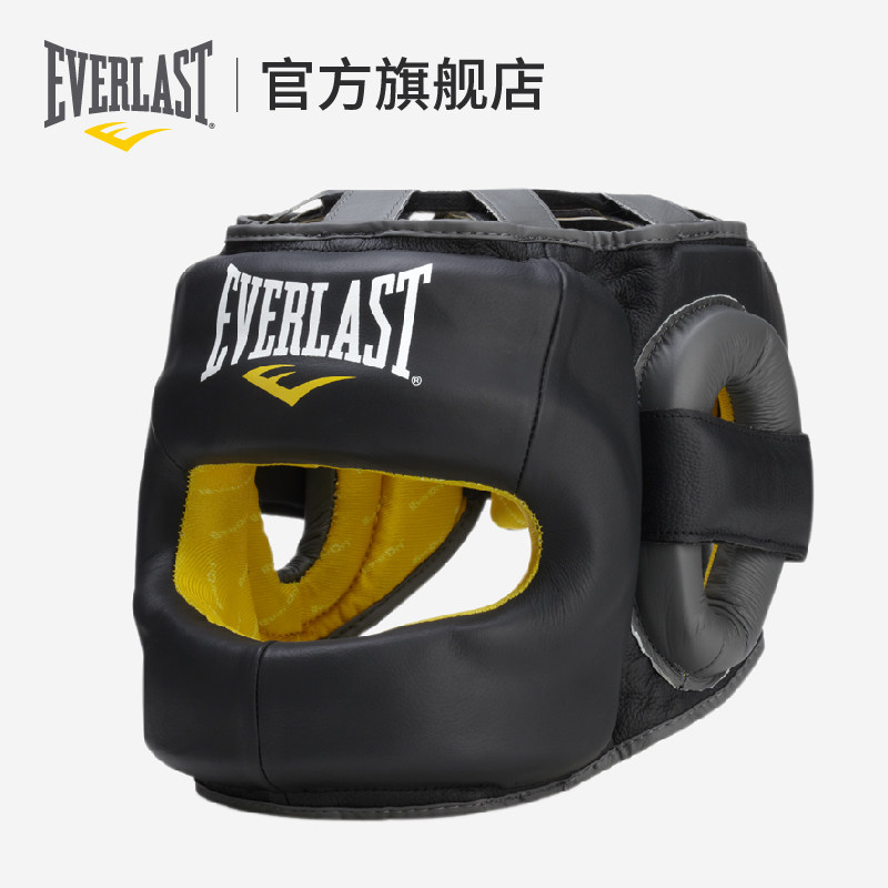 EVERLAST Boxing Helmet Head Pad Full Protection Adult Taekwondo Sanda Protective Gear Closed Training Equipment