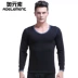 Áo len nam dày cộng với nhung cơ cổ chữ V lạnh bó sát, áo len cotton đơn mảnh trẻ trung ấm áp áo dài tay Áo ấm