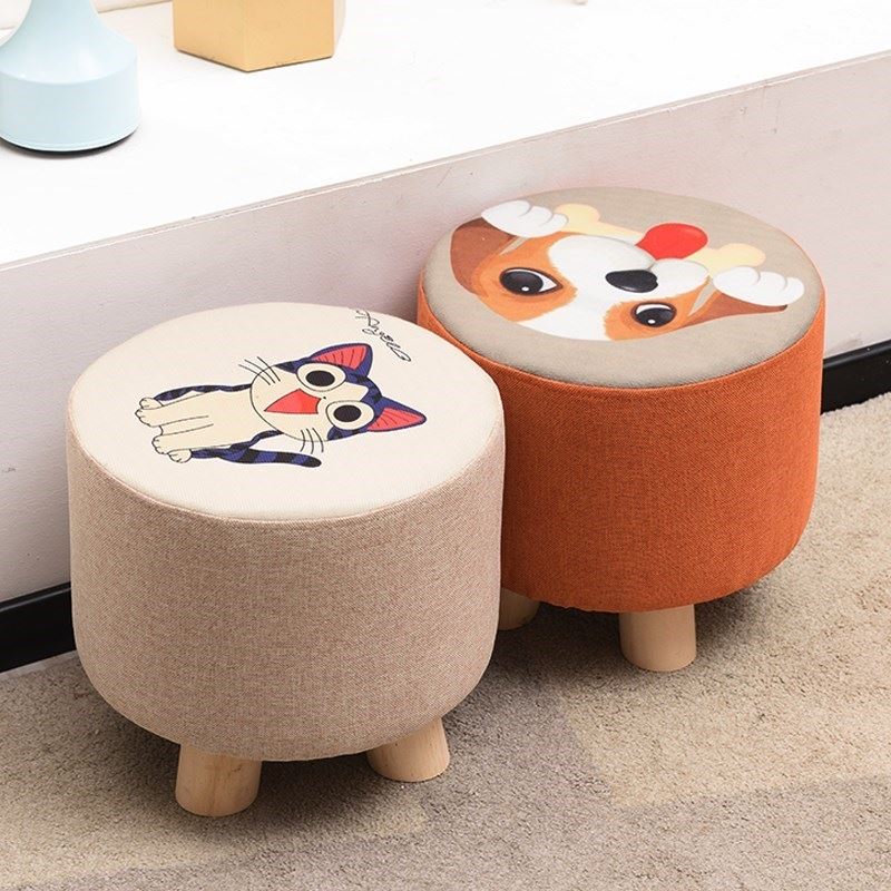 Small stool Home Children's short stool Fashion changing stool Stool Living Room Tea Table Bench Creativity Sofa stool Artistic Cartoon Seat