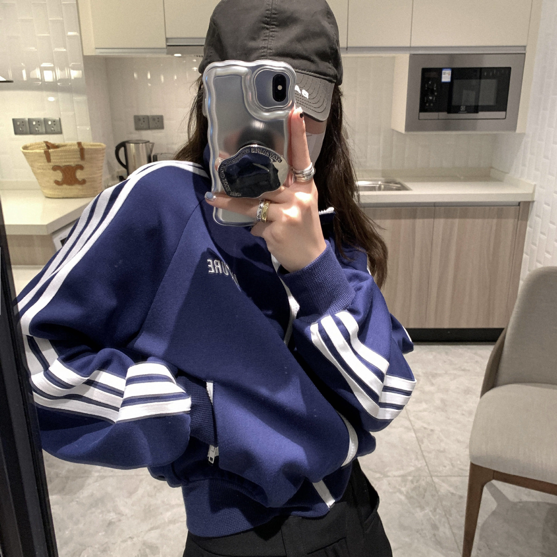 Ader Fall Han Edition loose thin baseball coat long sleeve-led zipper casual and jacket tops