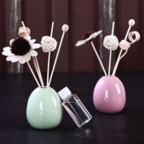 Home Ceramic Bottle Rattan Dried Flowers Volatile Aromatherapy Home Deodorant Perfume No Fire Aromatherapy Set