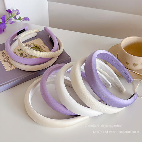 Purple high skull top pressure headband female summer 2023 new hair hoop simple shampoo face shampoo