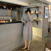 2022 Spring Dress New Womens Lukewarm Wind Advanced Sensational Style Black Knit Dress with a little crowdsourced design