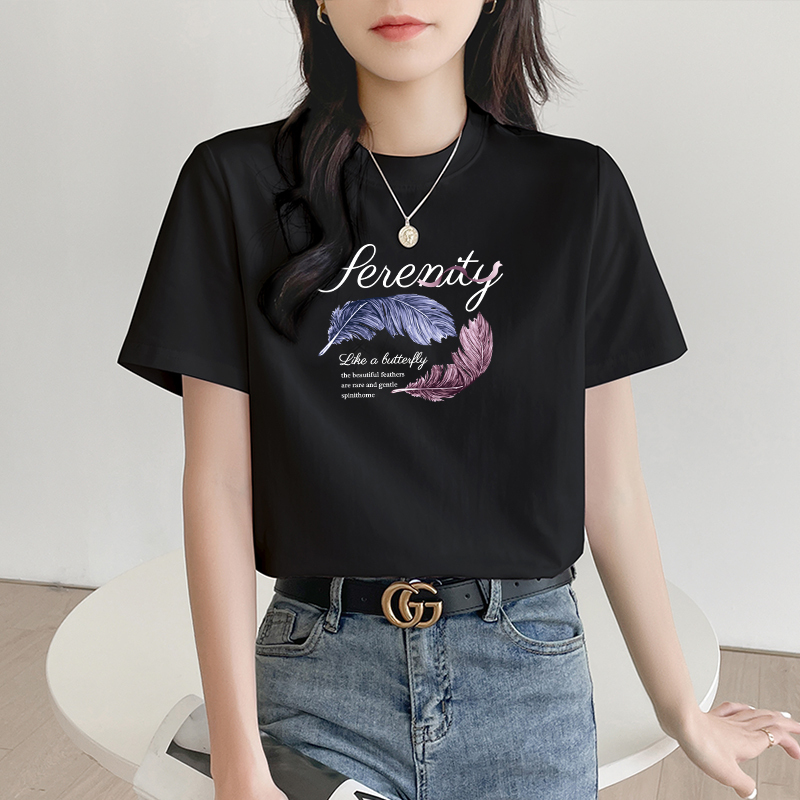 White Half-High Collar T-Shirt for Women, Short-Sleeved, Loose-Fitting, Cotton, Regular Shoulder, Mid-Neck Top, 2026 New Style, Inner Layer Base Shirt