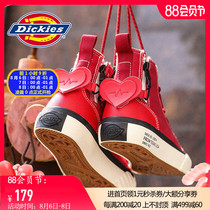 Dickies womens shoes 2021 plus velvet warm cotton shoes spring and summer new wild high-top canvas board shoes ins tide