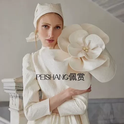 Фата невесты ручной работы, трехмерный аксессуар для волос, свадебное платье, в цветочек