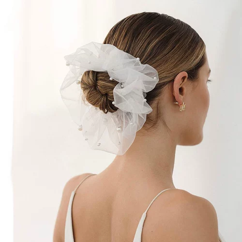 Фата невесты из жемчуга, белое свадебное платье, корейский аксессуар для волос