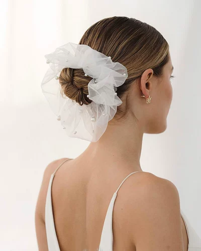 Фата невесты из жемчуга, белое свадебное платье, корейский аксессуар для волос