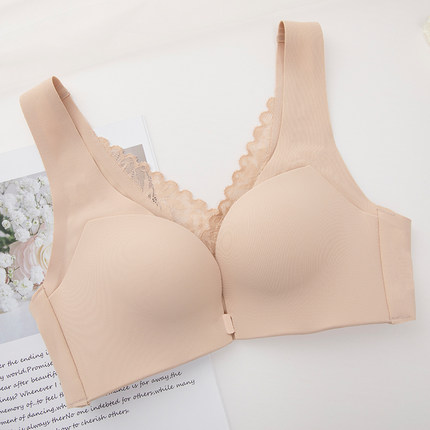 Front button underwear women's small breasts gathered to collect auxiliary breasts adjustment type no steel ring beautiful back sexy bra thin 2021 new
