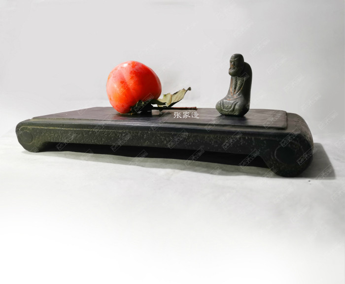 Zhangjia made stone base, strange stone handicraft decoration, flower potted Buddha statue, raised bracket, desktop decoration, retro