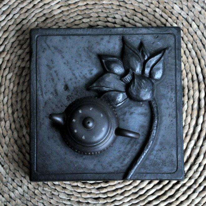 Zhangjia made restoration of ancient Buddhism Zen lotus pot inherit wu gold brick pot pad non-ujin stone tea table home office direct sales