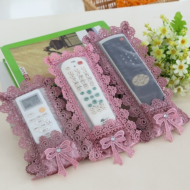 Air conditioning rocking controller Protective sleeves Embroidery Cute Remote Control Home Cloth Art Cover Protective Sleeves Sleeve Creative Lace Silk