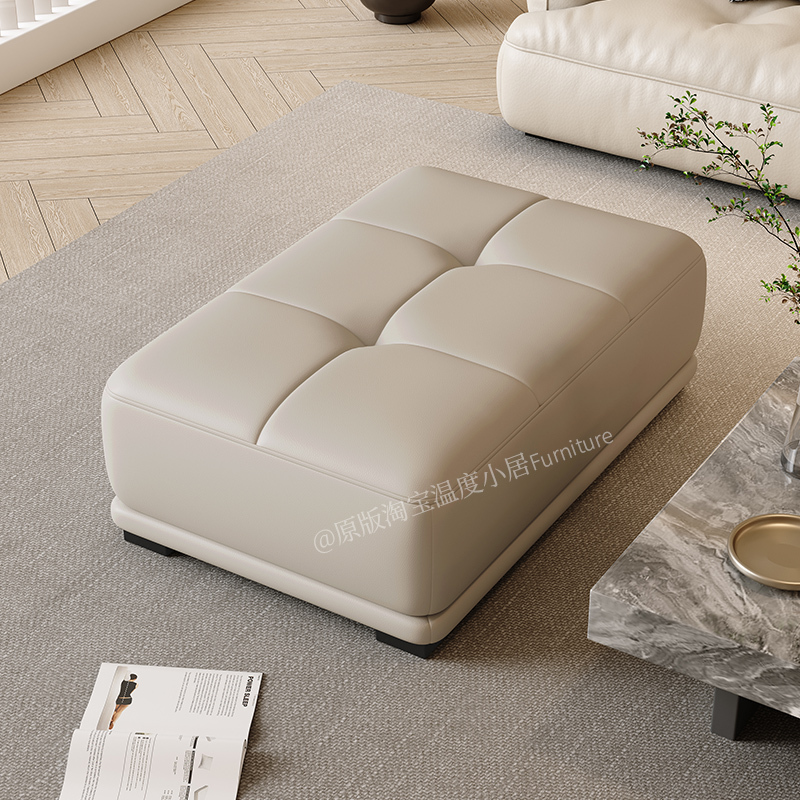 Genuine Leather Sofa Footstool, Living Room Bench, Modern Minimalist Footrest, Chaise Longue, Home Shoe-Changing Stool, Ten-Year Warranty Genuine Leather Sofa Footstool, Living Room Bench, Modern Minimalist Footrest, Chaise Longue, Home Shoe-Changing Stool, Ten-Year Warranty
