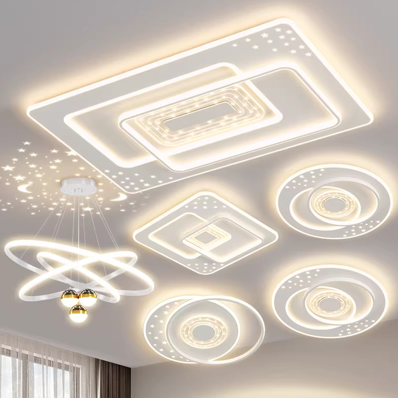 Opuda Koki Living Room Lamp Modern Simple and Elegant Led Ceiling Light Bedroom Dining Room Chandelier Whole House Package