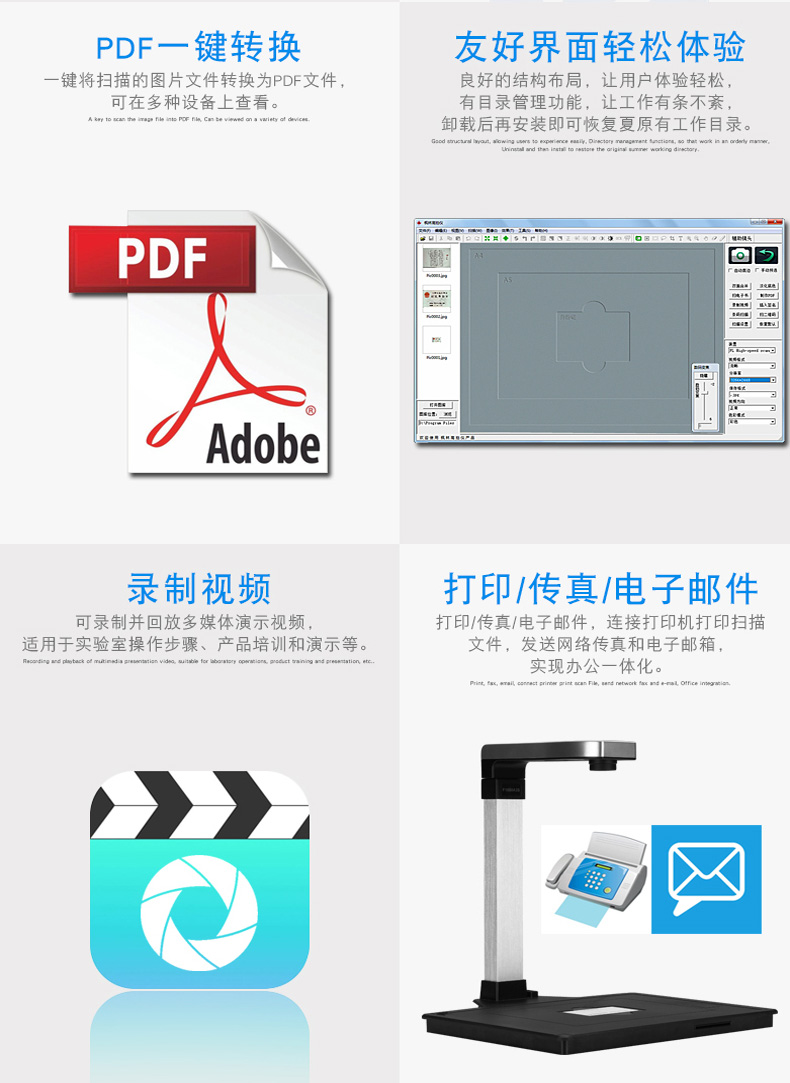 Fenglin Gao Paiyi 10 triệu pixel a4 máy quét tài liệu tệp H1000 tốc độ cao độ nét cao a3 văn phòng nhanh - Máy quét