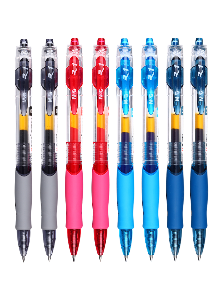 Morning Light Retractable Gel Pen Gp1008 for Students, Exam Signature Pen, Carbon Black Refill, Press-Type Ballpoint Pen for Teachers and Nurses, Office Bullet Tip 0.5mm Refill Stationery Supplies