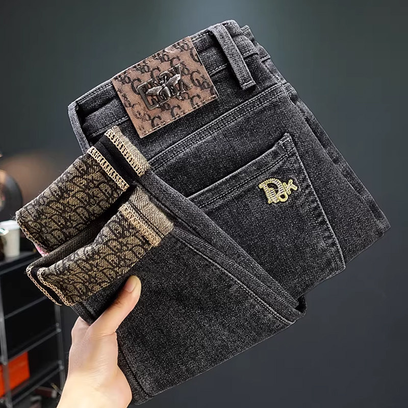 Autumn Jeans 2026 New Men's Fashion Trendy Xin Tang Stretch Slim Fit Tapered Straight Versatile Casual Long Pants Autumn Jeans 2026 New Men's Fashion Trendy Xin Tang Stretch Slim Fit Tapered Straight Versatile Casual Long Pants