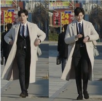 Korean drama When you sleep star with the same coat Ding Jae-chan Lee Jong-suk with the same fur coat windbreaker thickened male