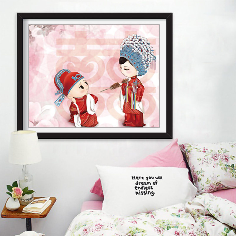 Point diamond cross stitch wedding diamond painting full diamond wedding room couple living room bedroom diamond paste full diamond 2021 new style