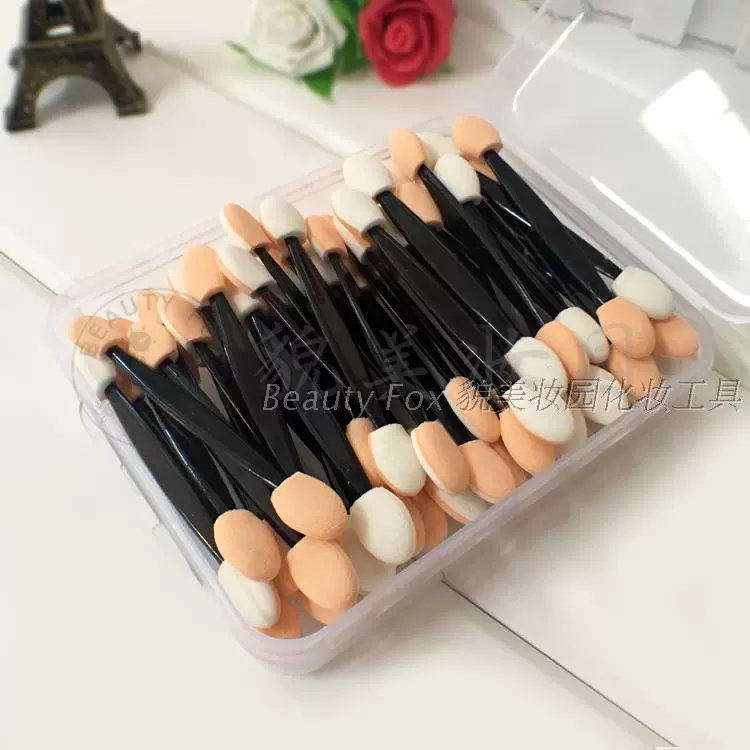 Làm đẹp trang điểm công cụ trang điểm dùng một lần đôi bọt biển bóng mắt dính bàn chải di động người mới bắt đầu công cụ trang điểm mắt - Các công cụ làm đẹp khác